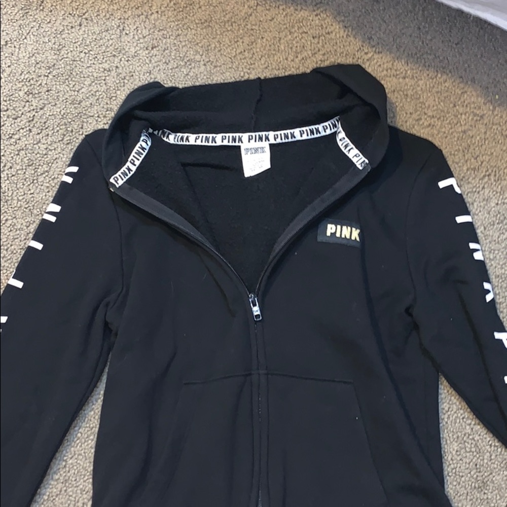 Pink zip up hoodie